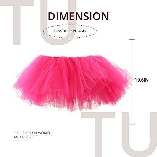 Twinklede женски Tulle Tutu здолниште класичен еластичен слоевит балетски здолништа за туту за жени и девојчиња