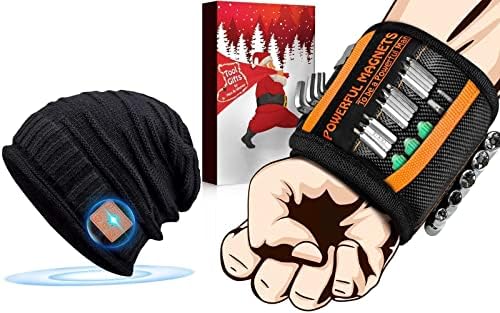 Истпин подароци за мажи Bluetooth beanie, подароци за мажи, подароци за жени, капа на Bluetooth Beanie и магнетна рачка за држење завртки,