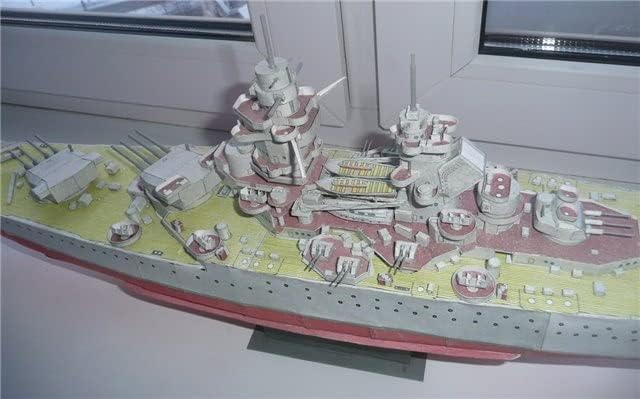 Францускиот воен брод Ричлиеу 3Д модел на модел на хартија играчки деца подароци