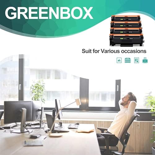 GREENBOX Компатибилен TN760 TN730 TN-760 Toner Кертриџ Замена За Брат MFC-L2710DW HL-L2350DW HL-L2370DW HL-L2395DW MFC-L2750DW DCP-L2550DW HL-L2390DW MFC-L2730DW Печатач