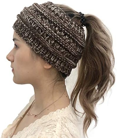 Womenените мода на отворено цврсто лента за глава, капчиња плетени, плетени, трендовски гранични капачиња за глава, додатоци за коса за жени