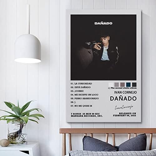Xiaoma Ivan Cornejo 2022 Dañado Music Album Canvas Art Poster and Wall Art виси декор за модерни постери за семејни коридори 12x18inch