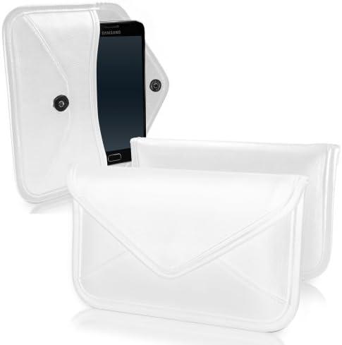 Boxwave Case Компатибилен со Oppo A3s - Елита кожена торбичка за месинџер, синтетички кожен покритие дизајн на пликови дизајн за