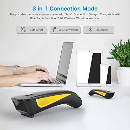 Netum C750 2D скенер за баркод | Најголемиот дел за бизнис, мини преносен USB 1D 2D бар -код читач на слики за таблет iPhone ipad