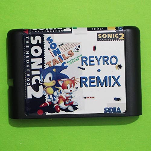 Sonic 2 ретро ремикс 16 бит картичка за игра за MD за Sega Mega Drive за Genesis-NTSC-U