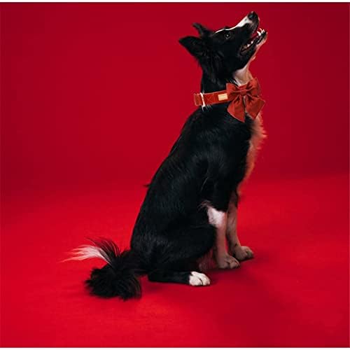 Дхдм Црвена Свила Куче Јака Кутре Јака Со Боути Прилагодливи Куче Јака Миленичиња Подарок За Мали Средни Големи