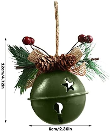 Симпатична автомобилски работи Декоративни дрвја ingингл Божиќни метали што висат bellвончиња Божиќни декорации bellвона отворена празнична декорација виси