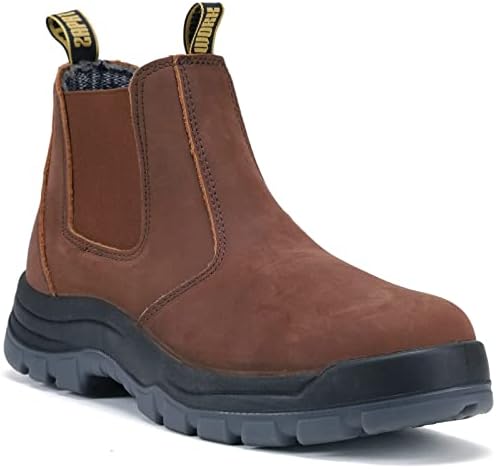 Диг работни чизми за мажи, 6 меки/челични пети лизгачки лесни удобни водоотпорни чизми за работа, чевли за анти-статичко работење