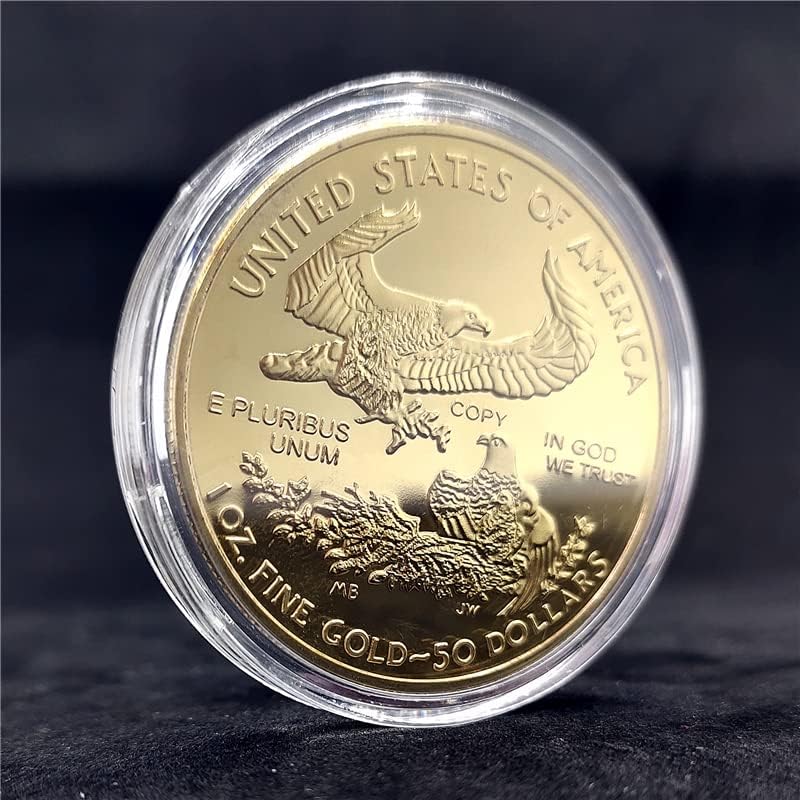 2021 Американски Орел Океан Златник Долар Комеморативна Монета Мир И Слобода Позлатена Монета Метална Девизна Колекција