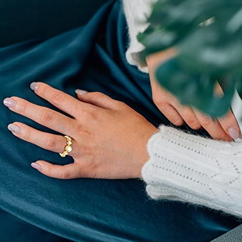 2023 Исклучителен прстен за опалски бисер за женски ангажман прстен накит подароци седум н прстени