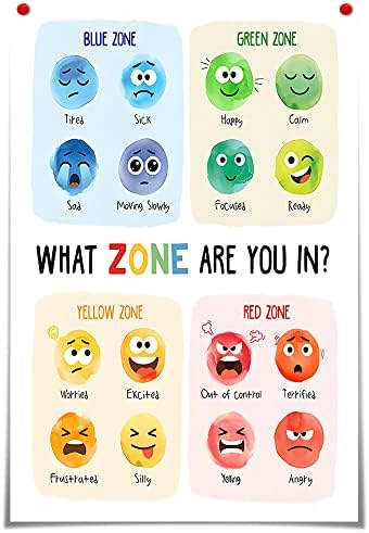 Детски емоционални графикони постери За Ментално здравје им помагаат на учениците да ги разберат емоциите постери-Смири Аголна Училница Украси