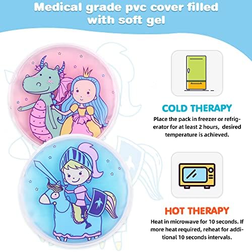 Hilph Kids Ice Mise Packs for Boo Boos, 2 Boo Boo Ice Packs за деца Детско ледено пакување за повреди кои можат да се користат за бебиња