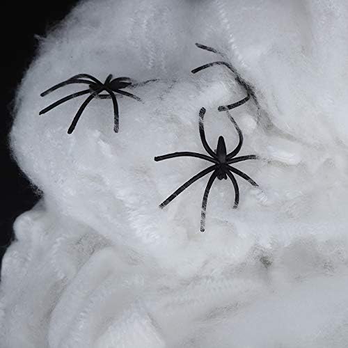 Пилипан со пајаци од 4 парчиња, 2Bags пајачни мрежи за Ноќта на вештерките, супер истегнување пајажина за Ноќта на вештерките, декорацијата на пајакот на пајакот, за за
