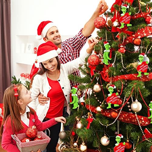 Божиќни украси 2022, мини висички украси цртани ликови, украси за новогодишни елки кои висат украси подароци за семејства и пријатели