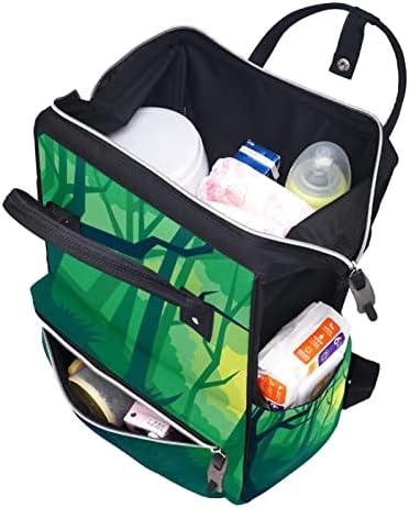 Апстрактна Шумска Торба За Пелени Ранец Торби За Менување Пелени За Бебиња Мултифункционална Торба За Патување Со Голем Капацитет