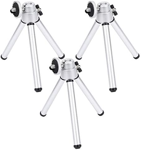 3 ПАРЧИЊА Алуминиумска Легура Сребрен Шпорет Лак Мини Телескоп Против Тресење Статив Кампување Пешачење