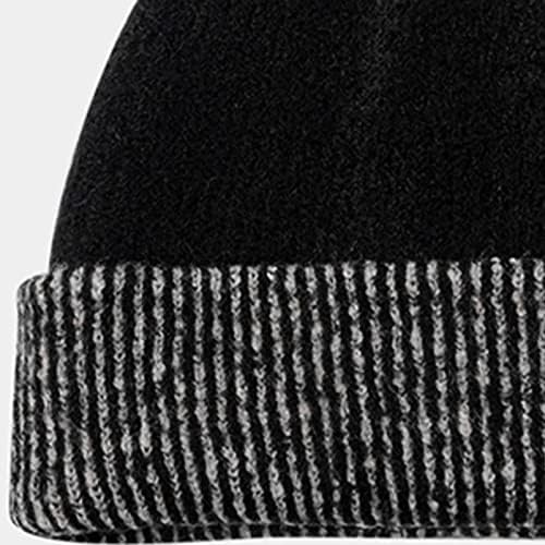 Зимски гравчиња капи, жени кои се обидоа да велосипедизам со велосипедизам, плетено капаче за бејзбол капачиња плетени капа дебели топли меки капи.
