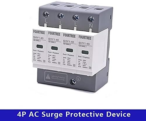 Gande 1PCS SPD AC 3P+N Surge Заштитен уред 20 ~ 40ka 30Ka ~ 60Ka 385V 420V House Moilning Arters