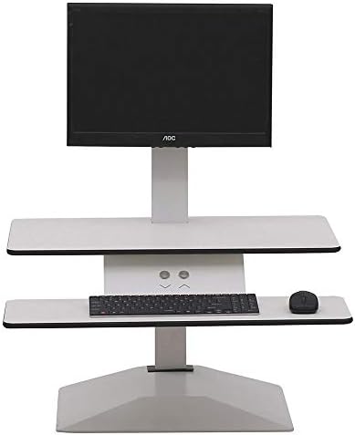Lorell Sit-to-Stand Electric Multipurse Desktop Fiser, бело