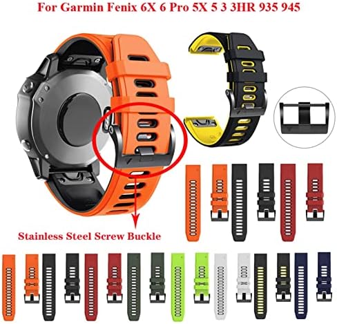 Svapo QuickFit Watchband for Garmin Fenix ​​6 6 Pro Silicone EasyFit Strap за зглобот за Fenix ​​6x 5x 5x 5x плус 3 3HR Watch