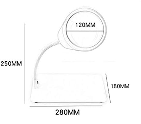 LIUJUN БИРО LED Осветлени 2x Лупа И Биро Светилка За Хоби, Занаети, Инспекција, Читање Книги, Списанија, Весници, Модел Зграда, Лемење, Накит Дизајн, Игла, Шиење И Повеќе (Бо