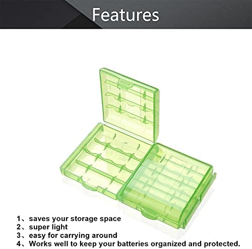 Bettomshin 10pcs 4 x x Држач За Батерии Организатор Кутија Зелена