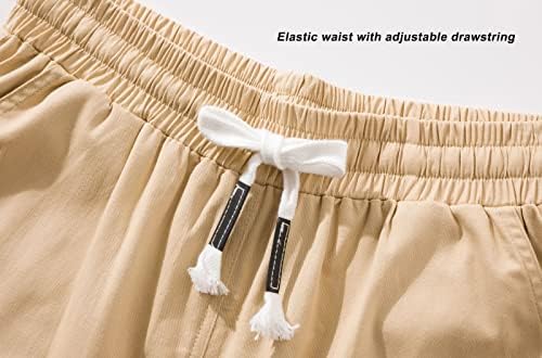 Vtuaol жени карго шорцеви еластични половини удобни памучни лабави шорцеви