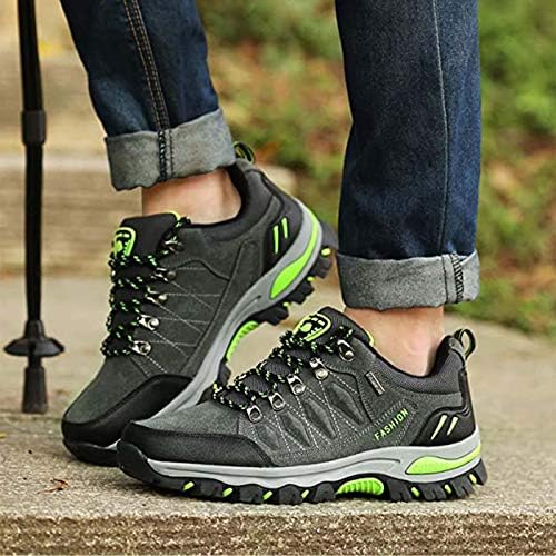 Патики за мажи со големина 15 мода лето и есенски мажи за пешачење чевли кои не се лизгаат единствена мрежа за дишење еластична чипка