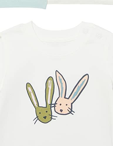 Амазон свесен унисекс бебиња органски памучен памук маица со долг ракав, пакет од 3