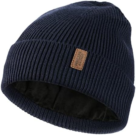 Смкапс Winter Beanie Hats for Men Women, Fleece Lined Beanie Soft Warm Knit Hat Ski Stocking Cuffed Cap