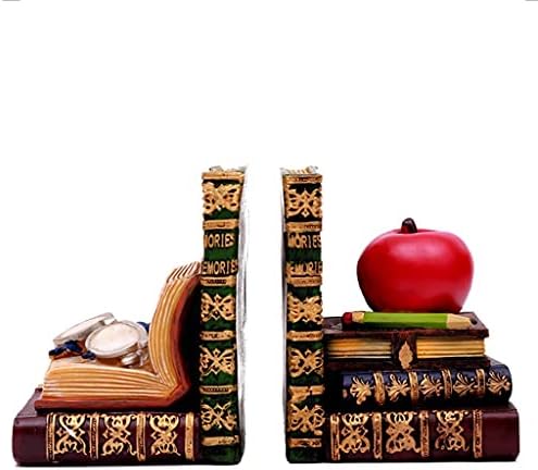 Nonskid Bookends Bookends старомоден ретро резервоар за книги за книги со тешки работи што не се лизгаат, што се користат во канцелариска дневна