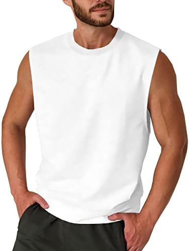 Машки резервоар за ракави без ракави врвови на мускулни маички, обични маици за вежбање на атлетски теренски врвови