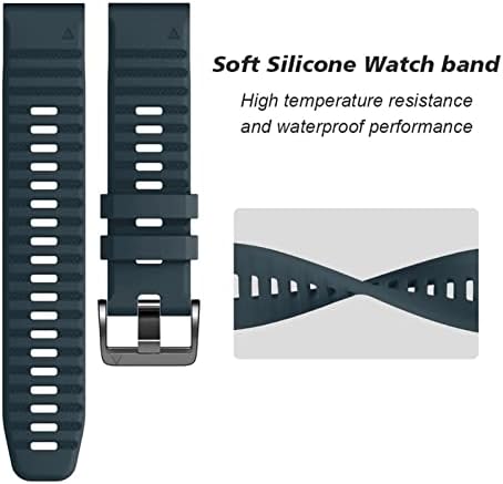Еомоик Силиконски Ремен За Часовници Со Брзо Ослободување За Гармин Феникс 7Х 7 6Х Про Часовник Лесен Зглоб бенд 26 22мм Ремен