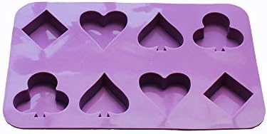 X-Haibei Vegas Покер костум сапун чоколадо Јело силиконски калап Спајд срце дијамантски клуб 1oz на ќелија