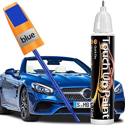 Сина боја на автомобил, брза и лесна допир на допир за автомобили, два-во-еден автомобилски поправка за гребење на бои за возила,