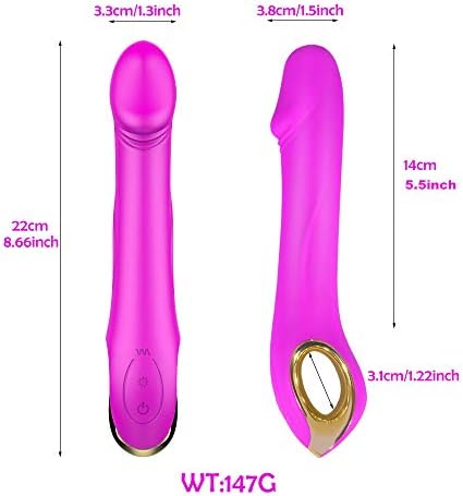 G Spot Dildo Vibrator Возрасни сексуални играчки за клиторис Анална стимулација, реален вибратор за полнење за жени и двојки со 10 режими