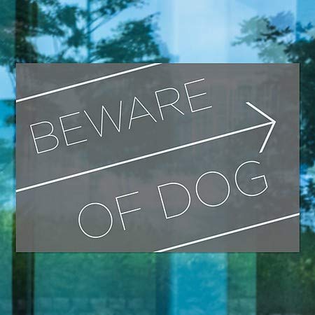 CGSignLab | Пазете се од кучиња -басични црни прозорец за лепење | 30 x20
