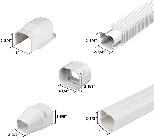 LBG производи PVC Декоративна линија Поставете го комплетот за покривање 3 W 9FT за централни системи за наизменична и топлинска пумпа, климатик