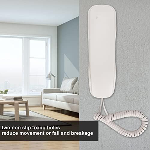 Хотелски wallиден телефон, мултифункционален ретро wallиден телефон за заштеда на енергија за дома бело
