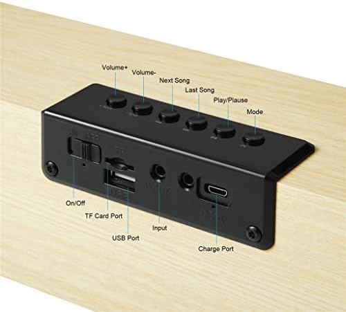 SDFGH дрвен биро звучник Bluetooth Hifi Music Player Дрвен звук бар 20W моќен стерео домашен звучник за звучна лента