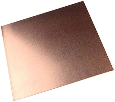 Умки месинг плоча бакарен лист бакарен метален лим со фолија, 4мм х 100мм х 150мм метална фолија