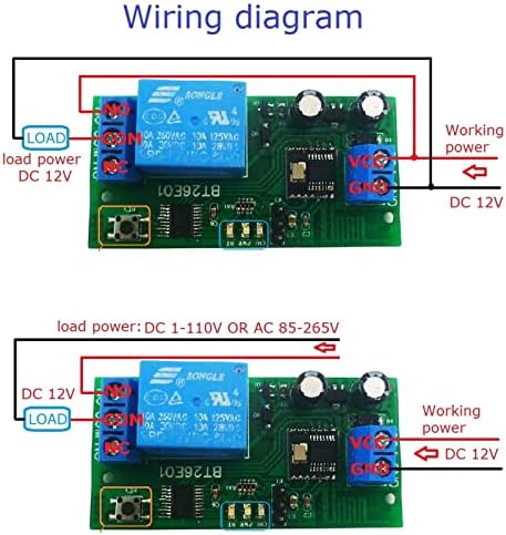 Uine DC 12V iOS Android Bluetooth-компатибилен BLE Relay 2.4G RF далечински управувач IoT модул за прилагодување на командната табла за прилагодување