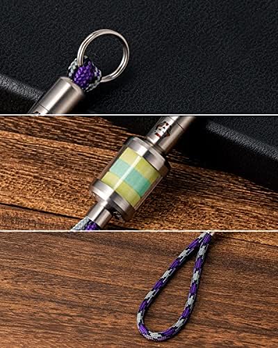 Rovyvon Firefly Pro Aurora Borealis Paracord Декорација Флуоресцентни мониста, сјај во темната EDC Lanyard за ножеви патент Повлечете