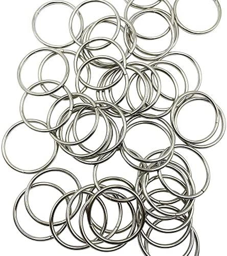 50 компјутери Sliver разновиден повеќенаменски метал o прстен за хардверски торбички прстени со додатоци за DIY - 15мм, 20мм, 25мм, 32мм, 38мм, Q2615