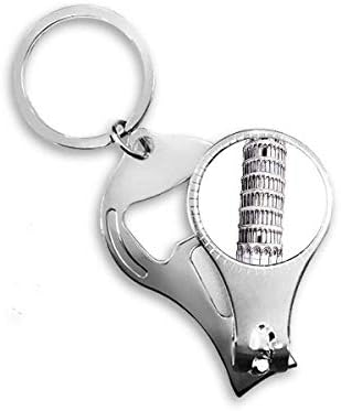 Мичиген пица кула уметност деко подарок моден ноил прстен прстен клуч за шишиња со шишиња клипер