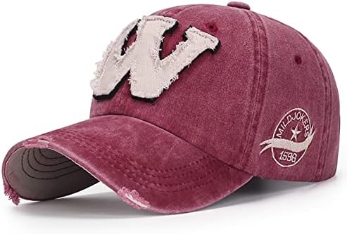 Гроздобер капа за камионџии за мажи жени графички измиен бејзбол визир шапка извезена капа за пешачење со низок профил