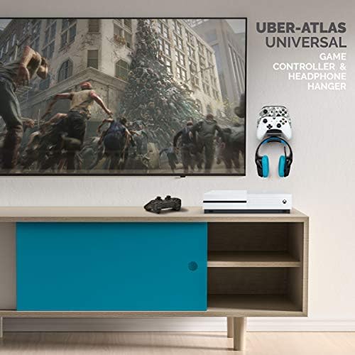 Контролорот за двојни игри Uberatlas и loundsphone stand wallид држач за Xbox One, Series X, PS5, PS4, PS3, Switch, Steelseries GamePad