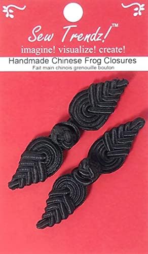 Шие трендови на жаби Затвори кинеско копче за копче и прицврстувач за очи-Black Color-Pineapple Design- FG4756-BLK