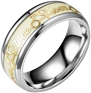 2023 Нови на сладост се дизајнирани Зголемени прстени Loveубовта таму вашата светлечка loveубов до ringsвони за прстени за жени