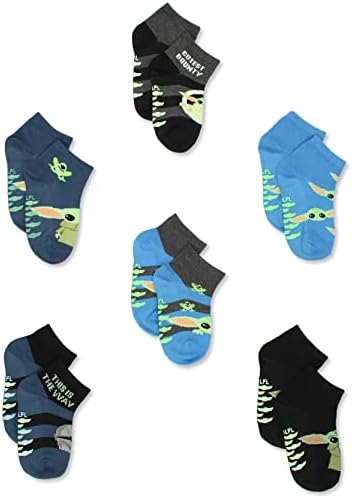 Војна на Starвездите Мандалоријанско бебе Јода Дете деца 6 пакети со чорапи за мелење